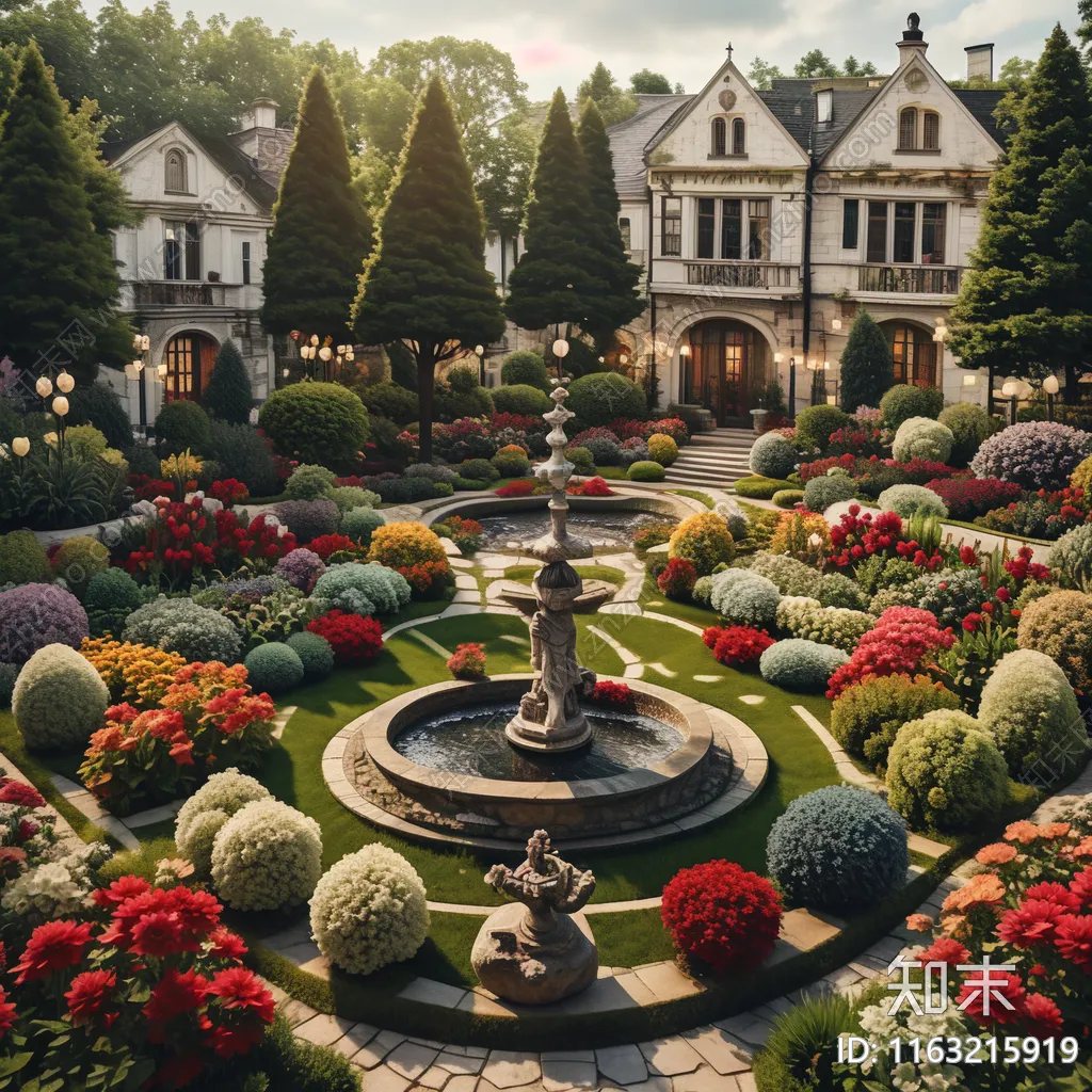 欧式庭院 法式庭院 花园 别墅花园