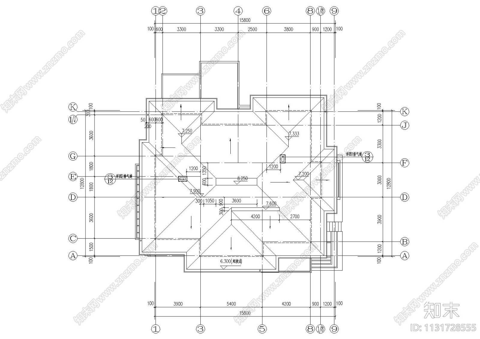 上海佘山宝石别墅二期规划与建筑设计图纸施工图下载【ID:1131728555】