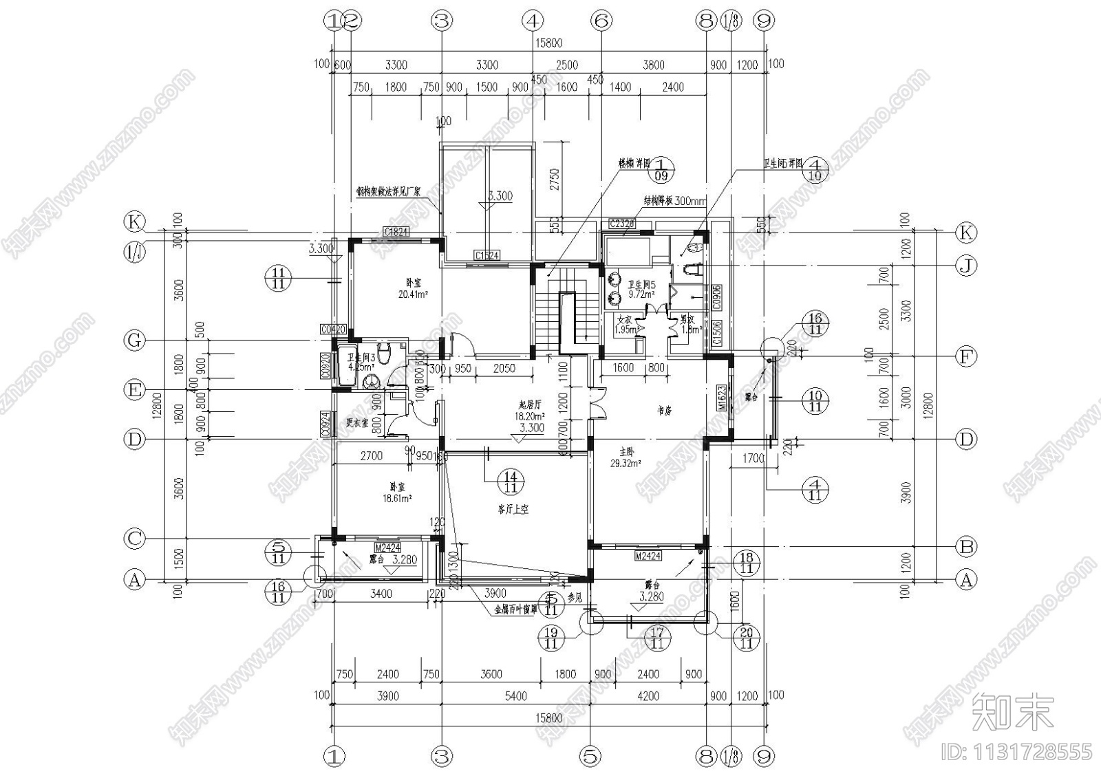 上海佘山宝石别墅二期规划与建筑设计图纸施工图下载【ID:1131728555】