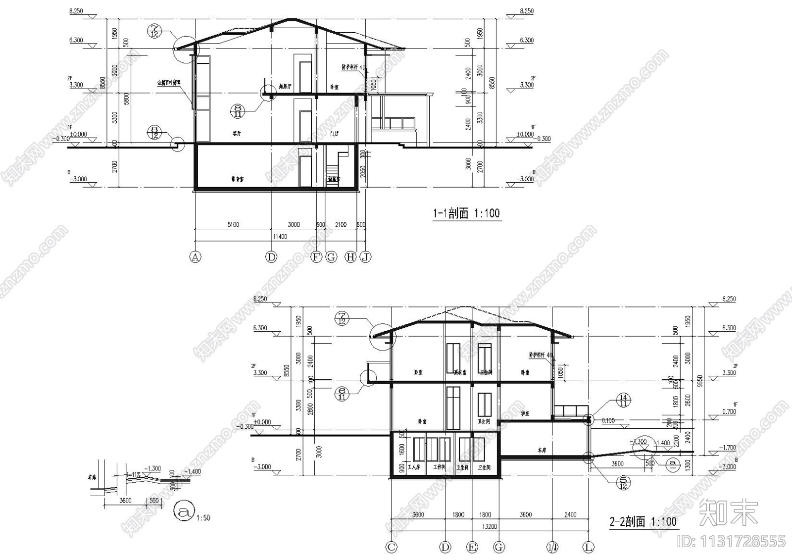 上海佘山宝石别墅二期规划与建筑设计图纸施工图下载【ID:1131728555】