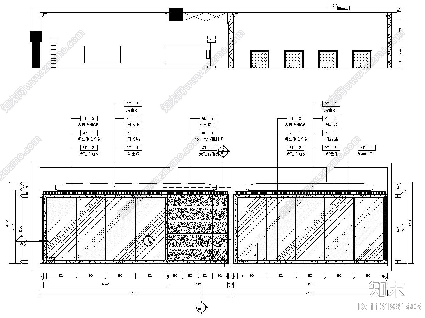 新疆某高端健身休闲会所全套装饰施工图（附效果图）cad施工图下载【ID:1131931405】
