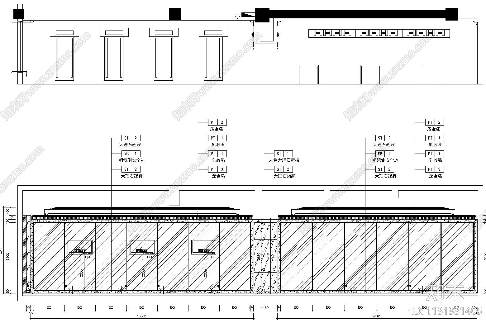 新疆某高端健身休闲会所全套装饰施工图（附效果图）cad施工图下载【ID:1131931405】