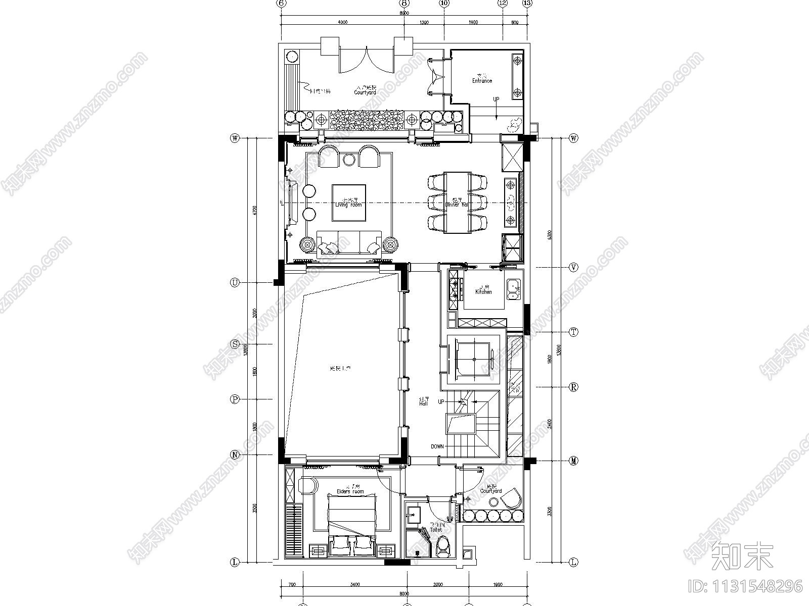 桂林漓江庭院别墅装修全套CAD施工图施工图下载【ID:1131548296】