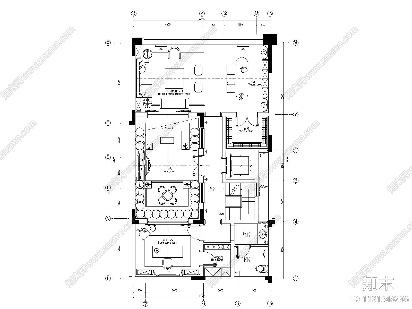 桂林漓江庭院别墅装修全套CAD施工图施工图下载【ID:1131548296】