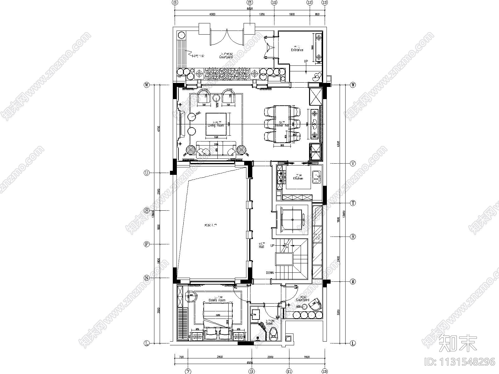 桂林漓江庭院别墅装修全套CAD施工图施工图下载【ID:1131548296】