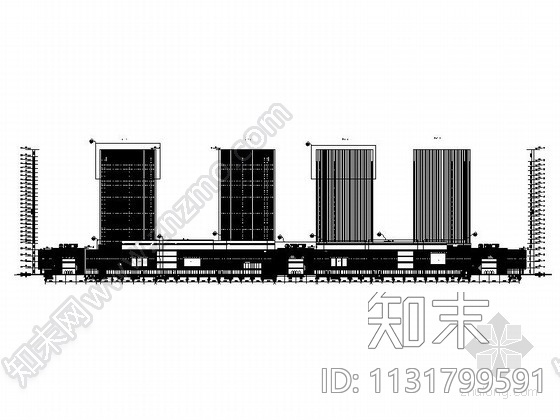 河北超高层框架结构幕墙商业综合体建筑施工图施工图下载【ID:1131799591】