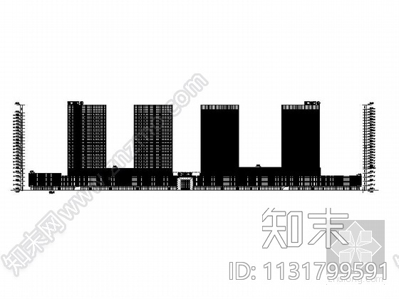 河北超高层框架结构幕墙商业综合体建筑施工图施工图下载【ID:1131799591】