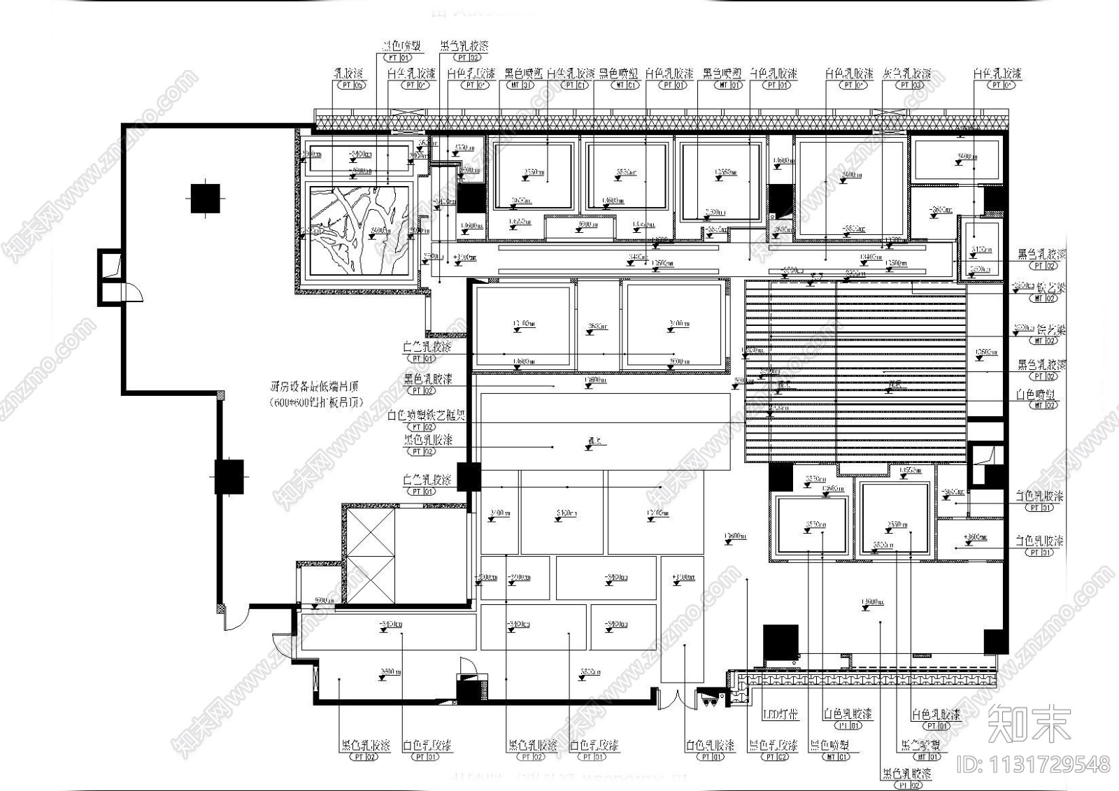 深圳北京烤鸭坊餐厅装修施工图_附效果图cad施工图下载【ID:1131729548】