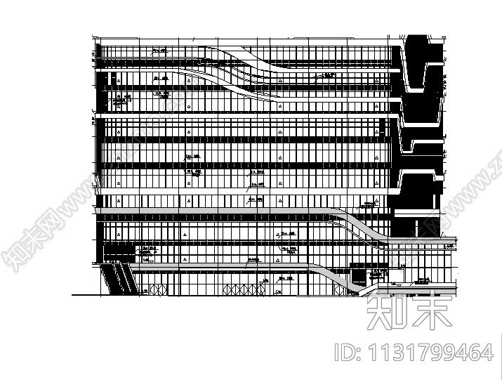 重庆知名地产商业综合体建筑施工图（含水暖电图纸）施工图下载【ID:1131799464】