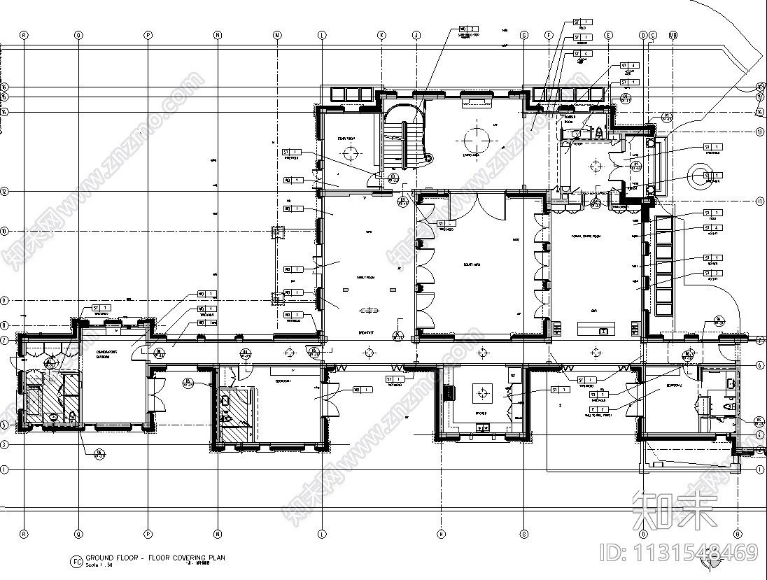 浙江杭州顶级新古典别墅CAD施工图+效果图cad施工图下载【ID:1131548469】