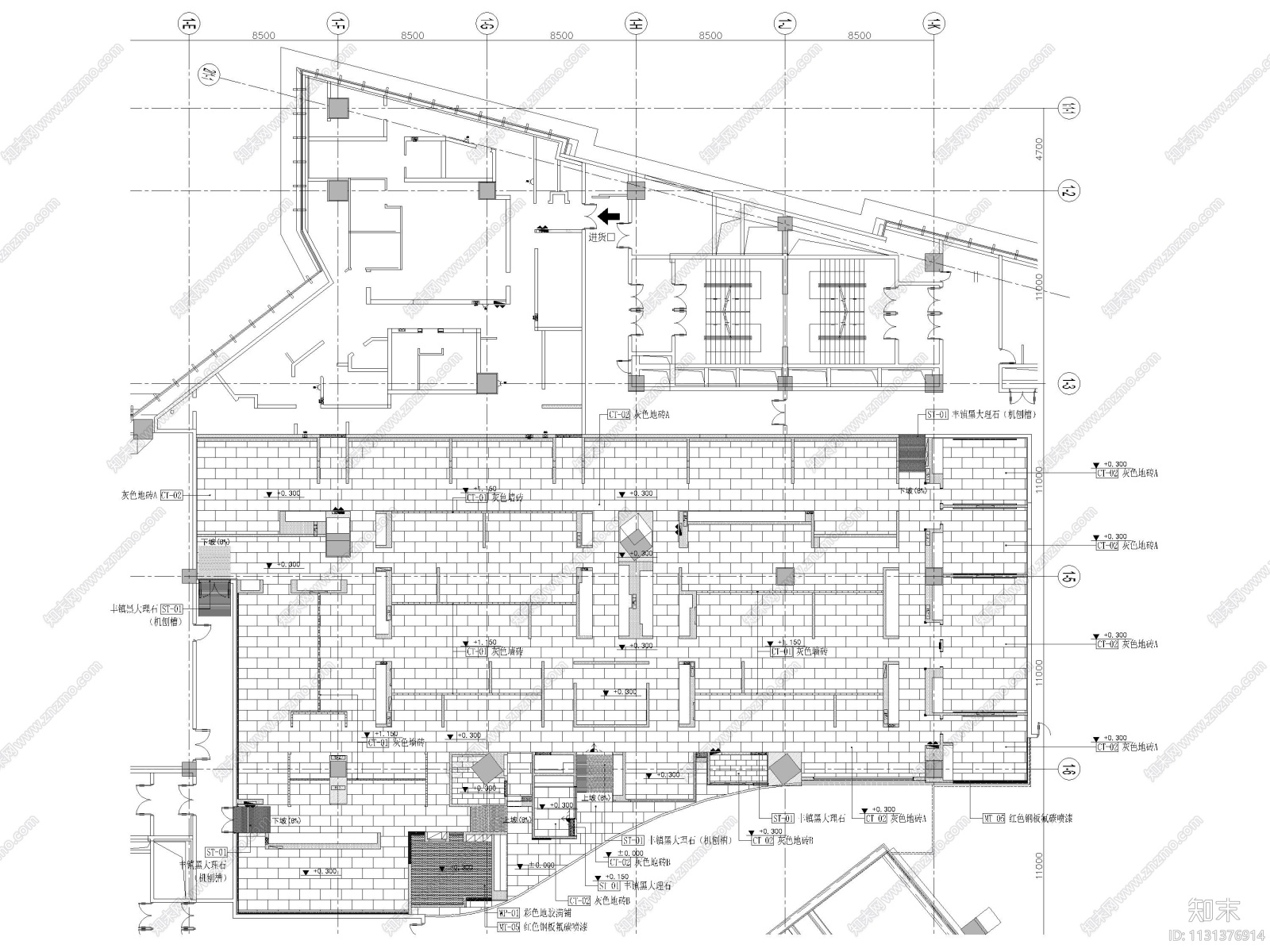 武汉群星城1400㎡海底捞火锅店装修施工图施工图下载【ID:1131376914】