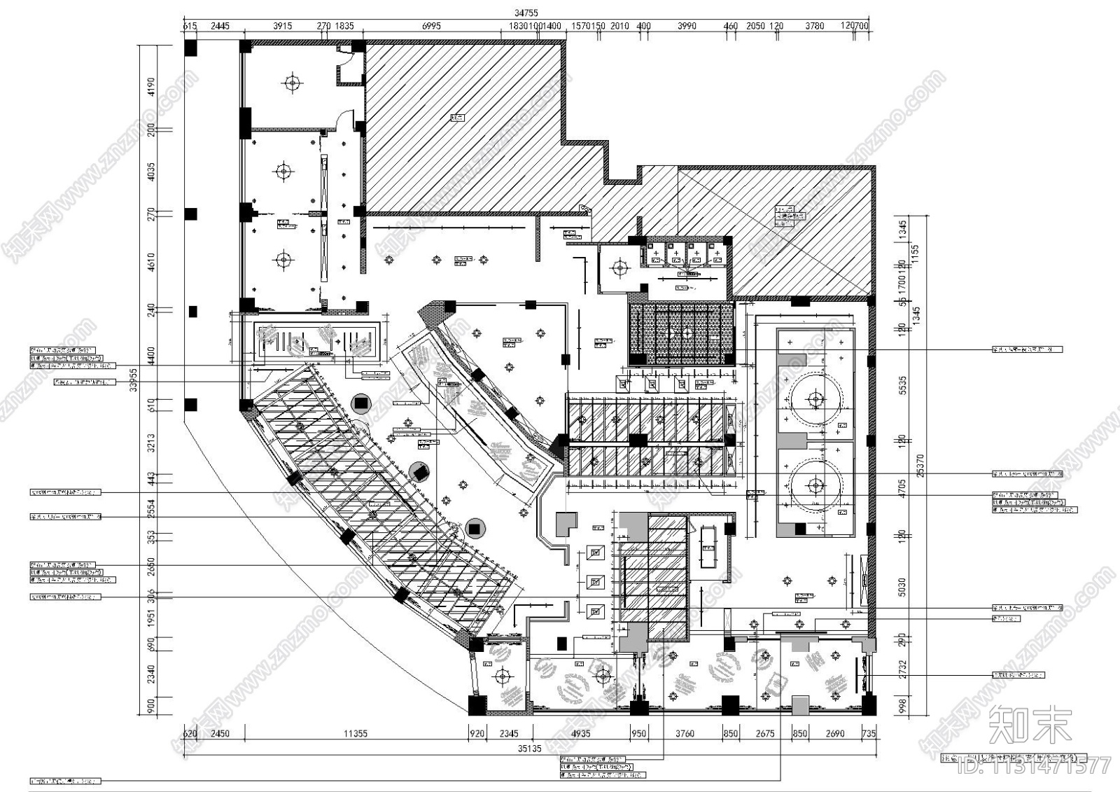 浙江漫生活音乐餐厅装饰施工图+效果图cad施工图下载【ID:1131471577】