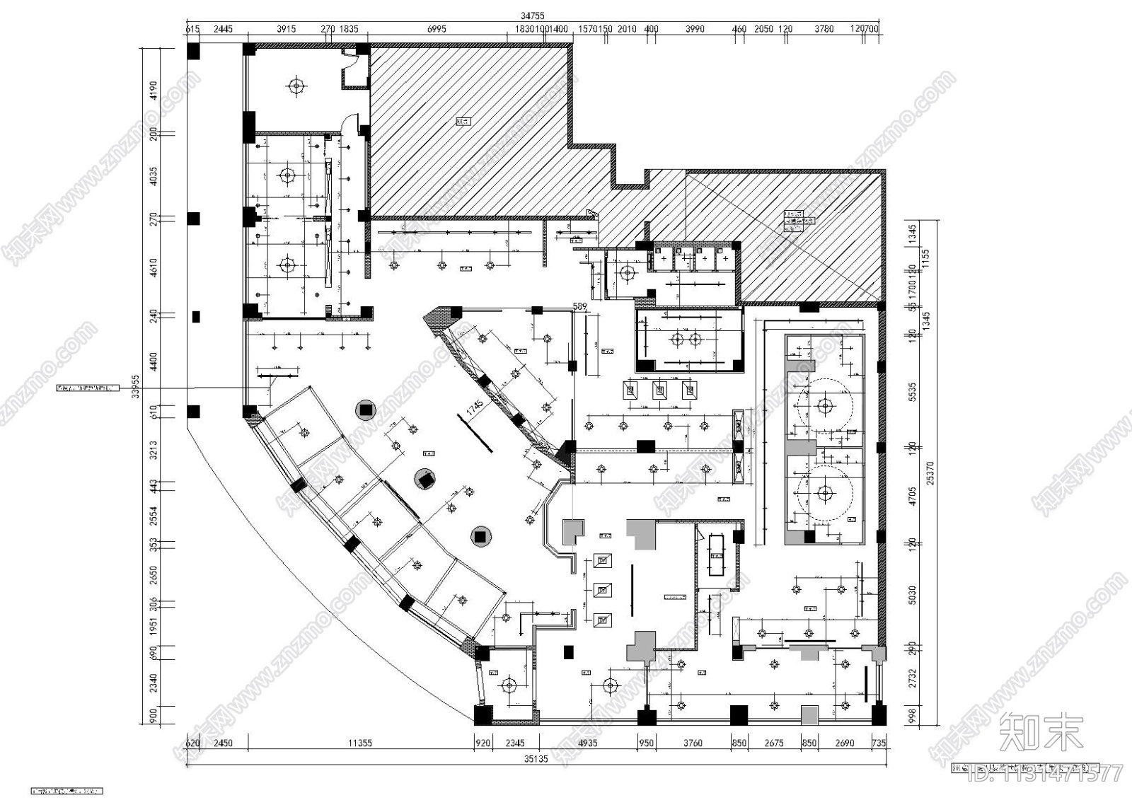 浙江漫生活音乐餐厅装饰施工图+效果图cad施工图下载【ID:1131471577】