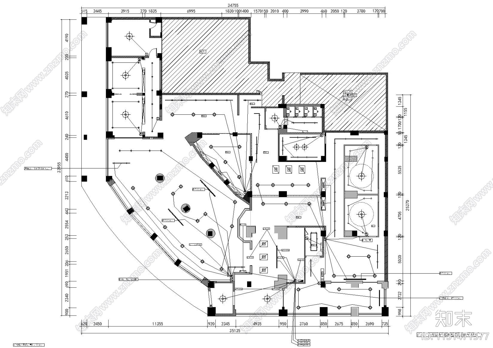 浙江漫生活音乐餐厅装饰施工图+效果图cad施工图下载【ID:1131471577】