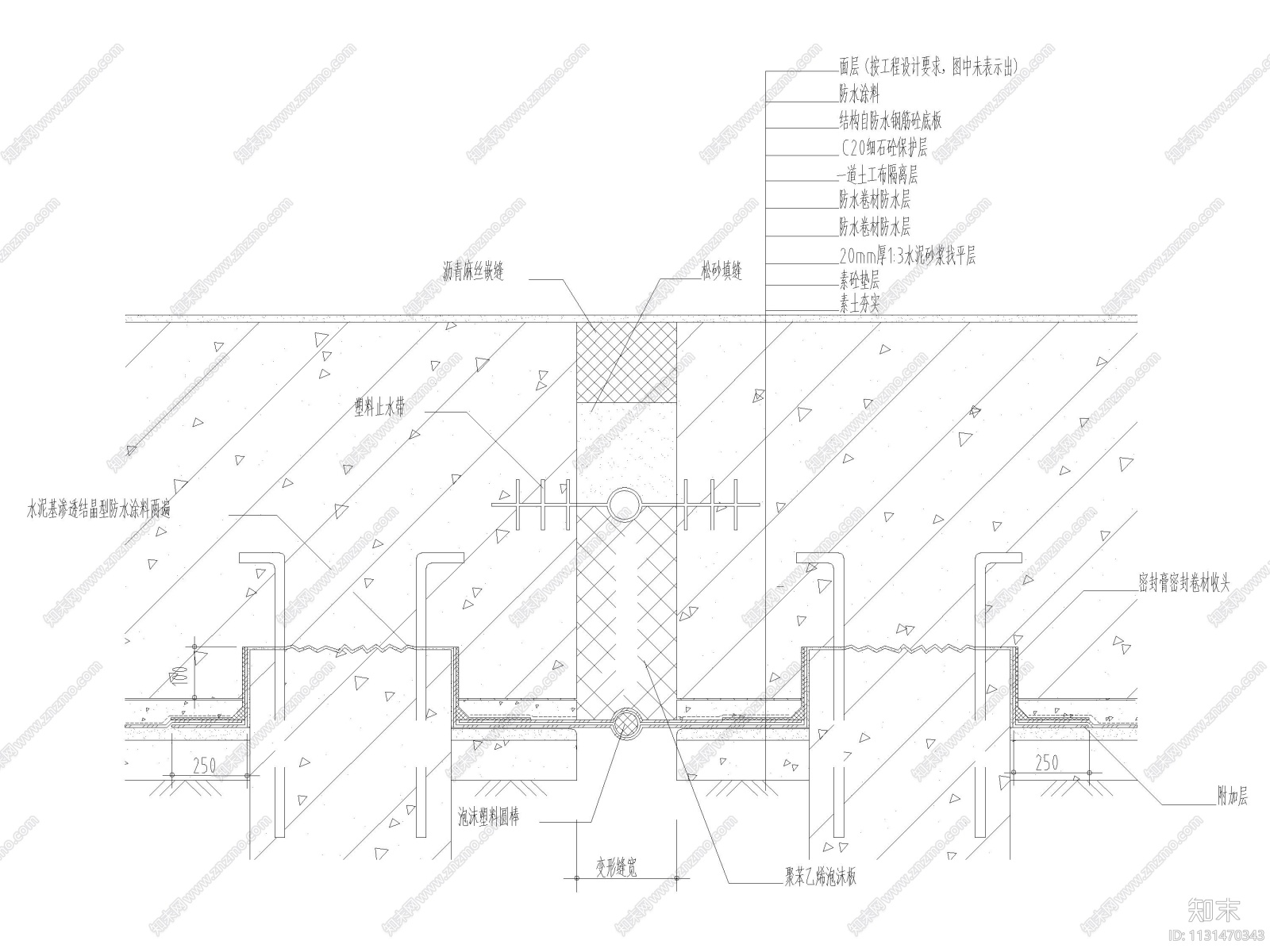 7个外墙，变形缝，散水，墙身防水节点详图施工图下载【ID:1131470343】