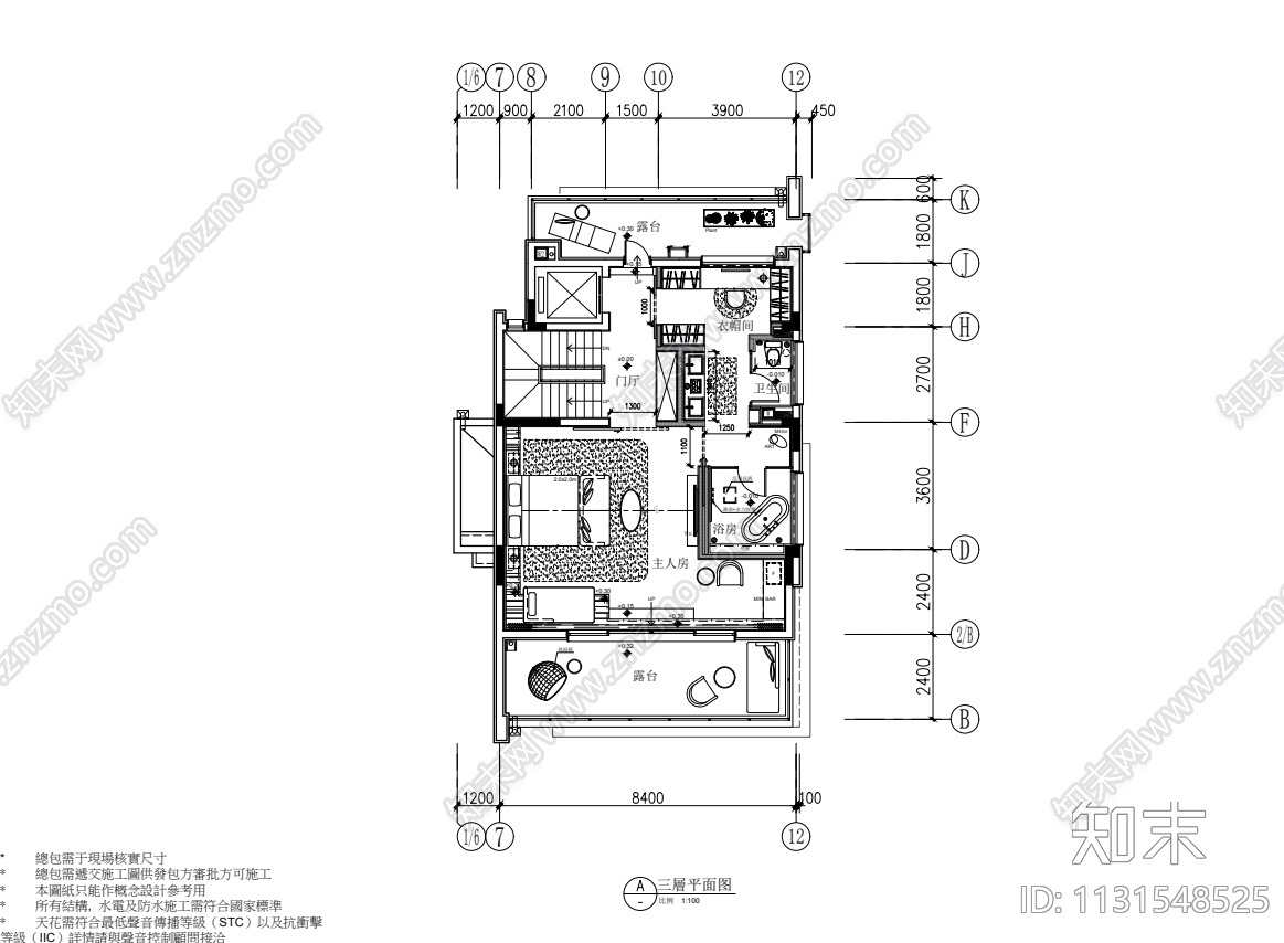 江苏滨水别墅样板房施工图+效果图+物料表cad施工图下载【ID:1131548525】