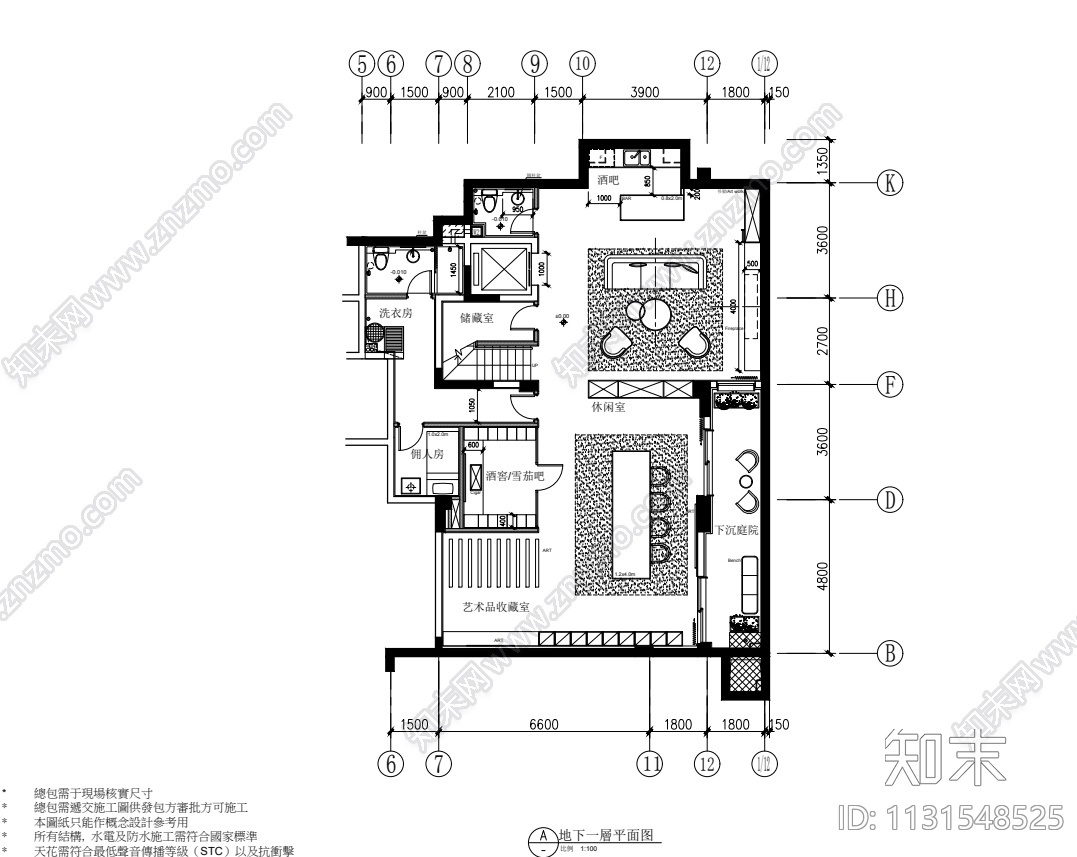 江苏滨水别墅样板房施工图+效果图+物料表cad施工图下载【ID:1131548525】