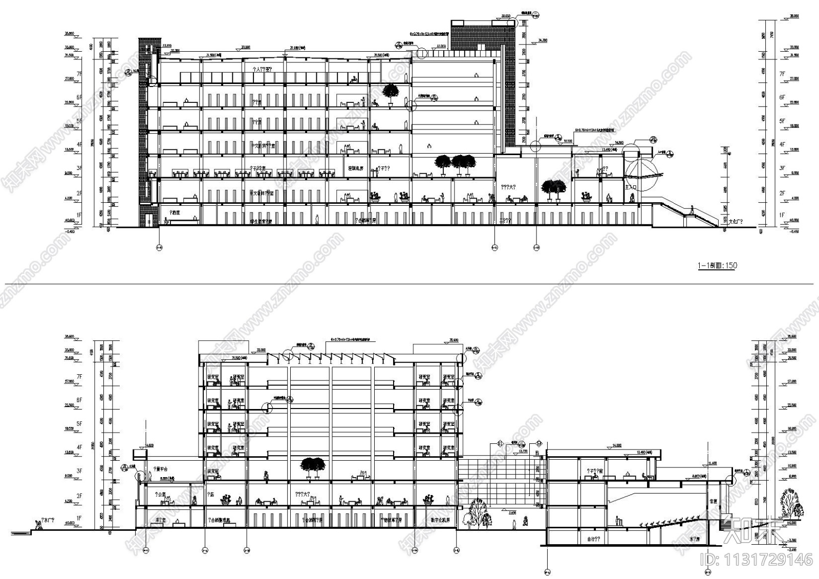 江苏盐城图书馆建筑工程项目施工图+文档cad施工图下载【ID:1131729146】