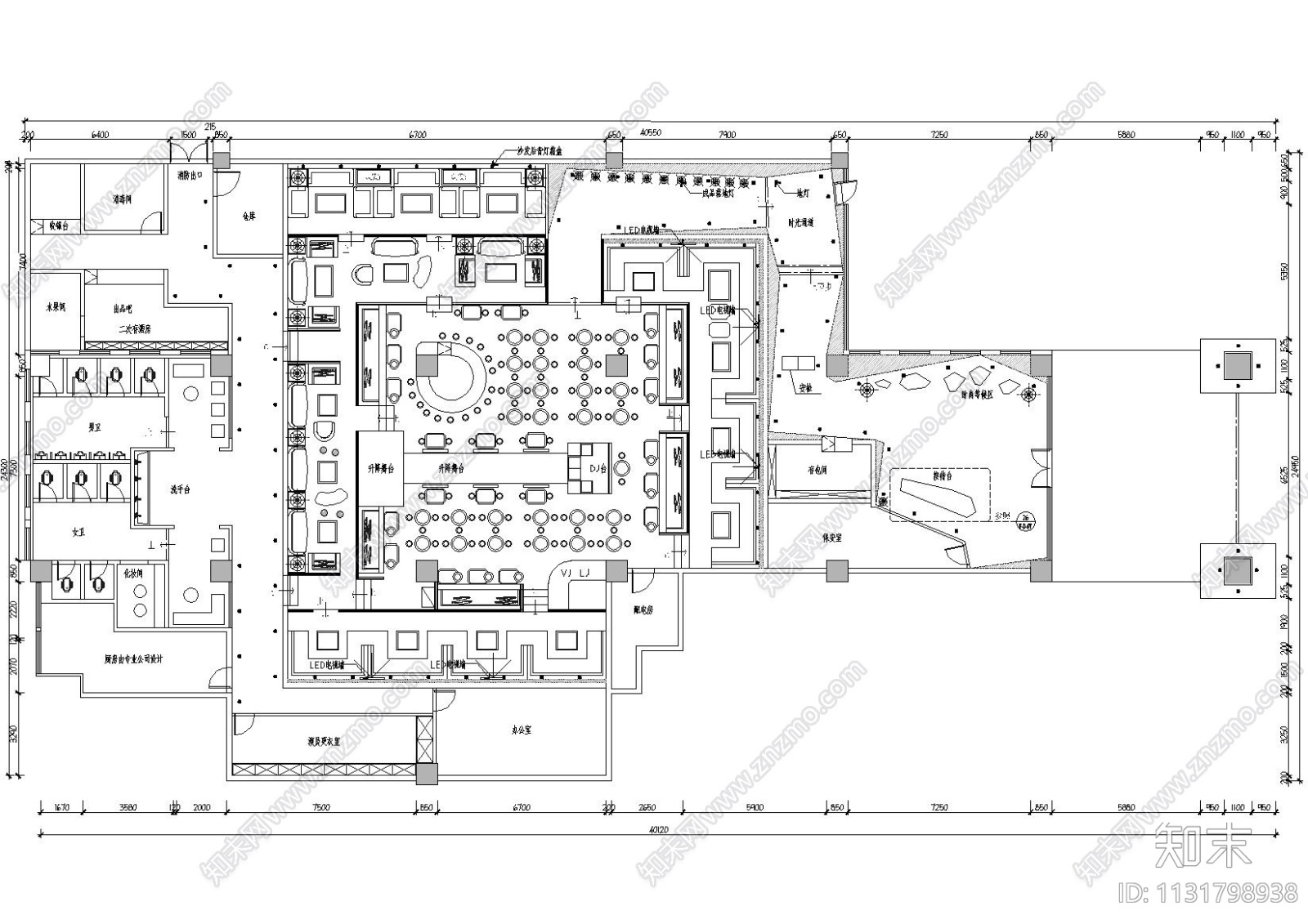 四川成都weclub酒吧装饰施工图+效果图cad施工图下载【ID:1131798938】
