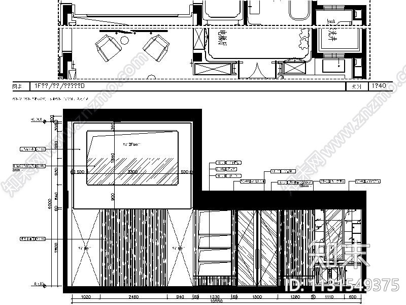 北京全套的简约风格别墅样板房设计施工图（实景图+深化方案）cad施工图下载【ID:1131549375】