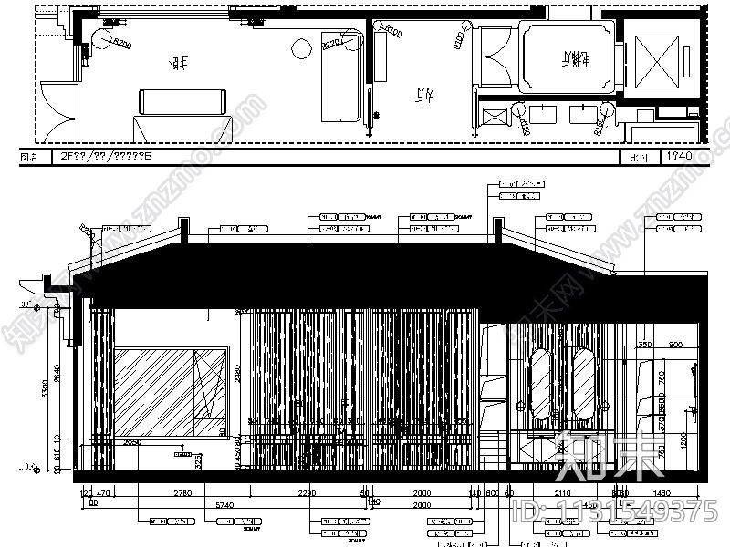 北京全套的简约风格别墅样板房设计施工图（实景图+深化方案）cad施工图下载【ID:1131549375】