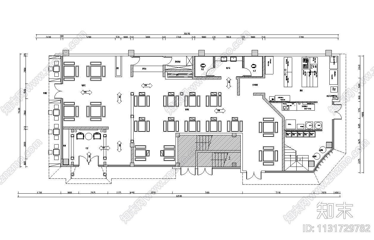 广东小龙坎中山店连锁火锅店装修施工图施工图下载【ID:1131729782】