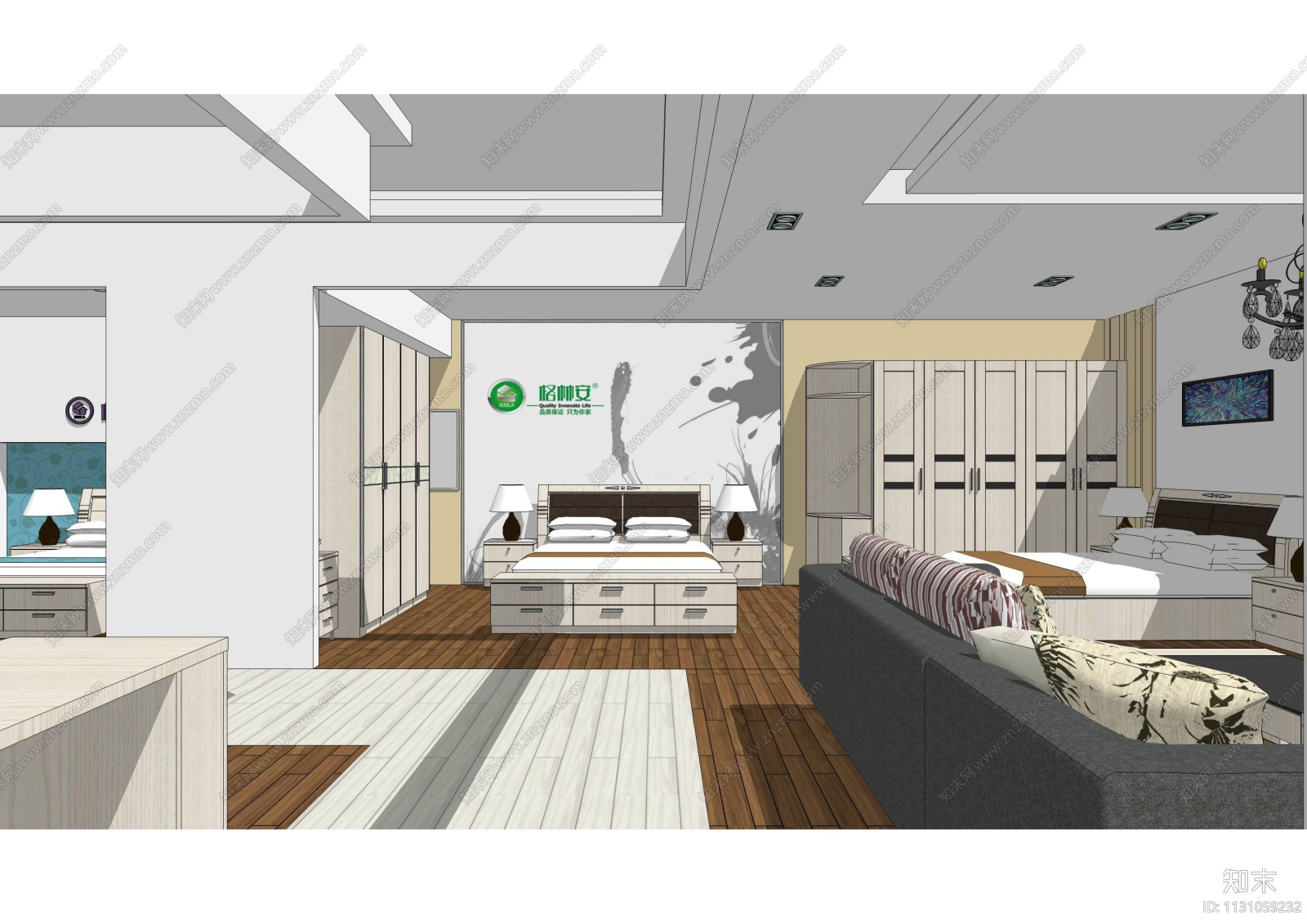 河北全屋定制家具专卖店展厅cad施工图下载【ID:1131059232】