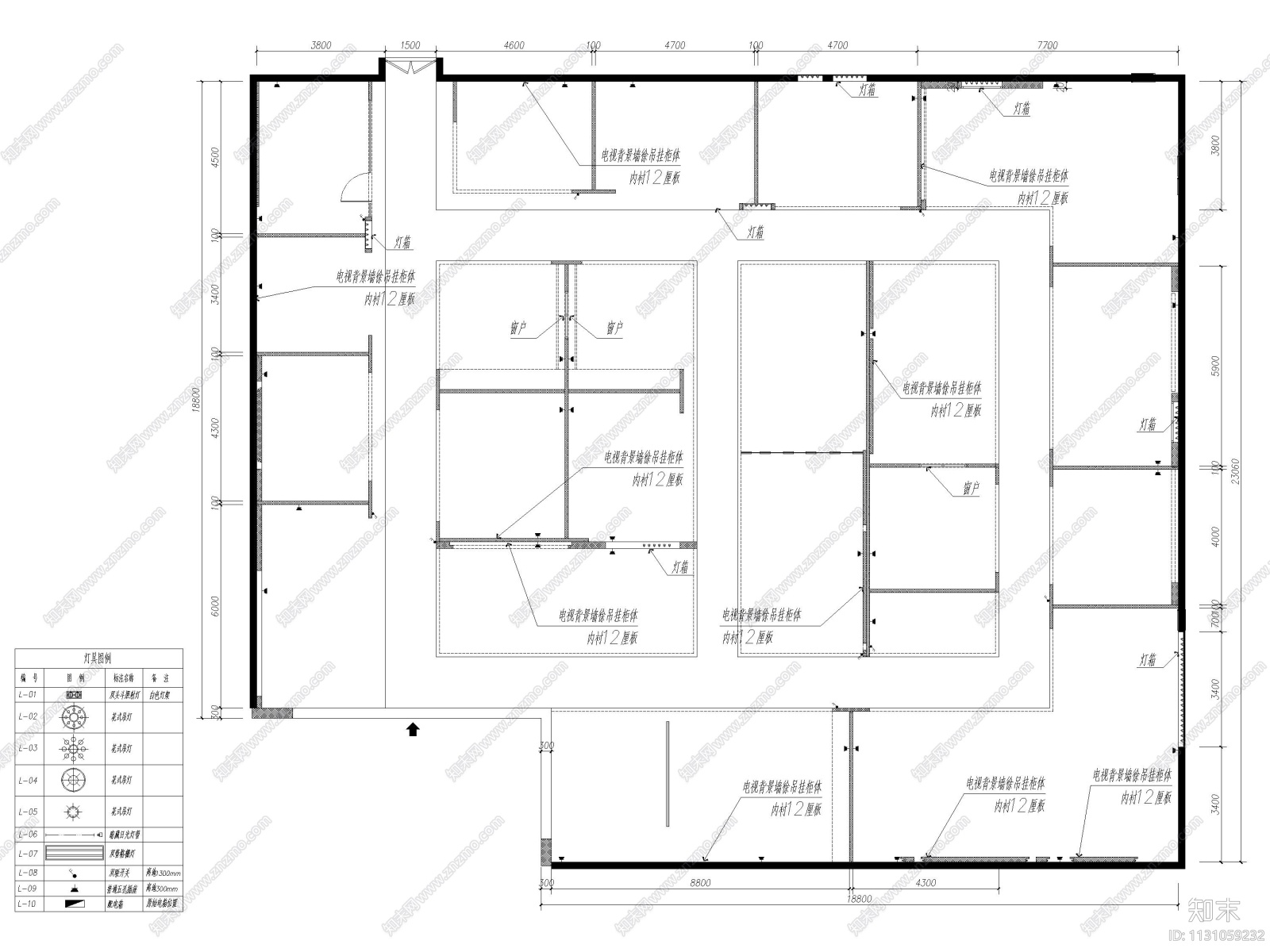 河北全屋定制家具专卖店展厅cad施工图下载【ID:1131059232】