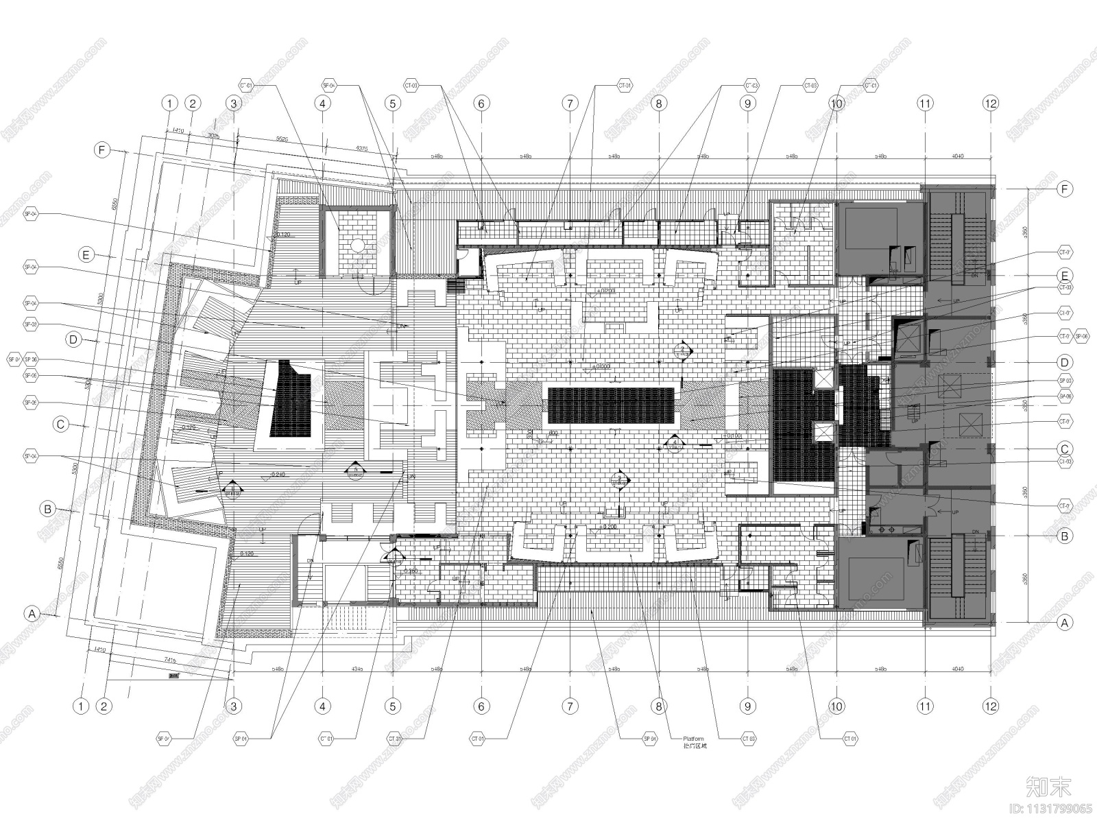 上海外滩18号1100㎡酒吧室内装修施工图cad施工图下载【ID:1131799065】