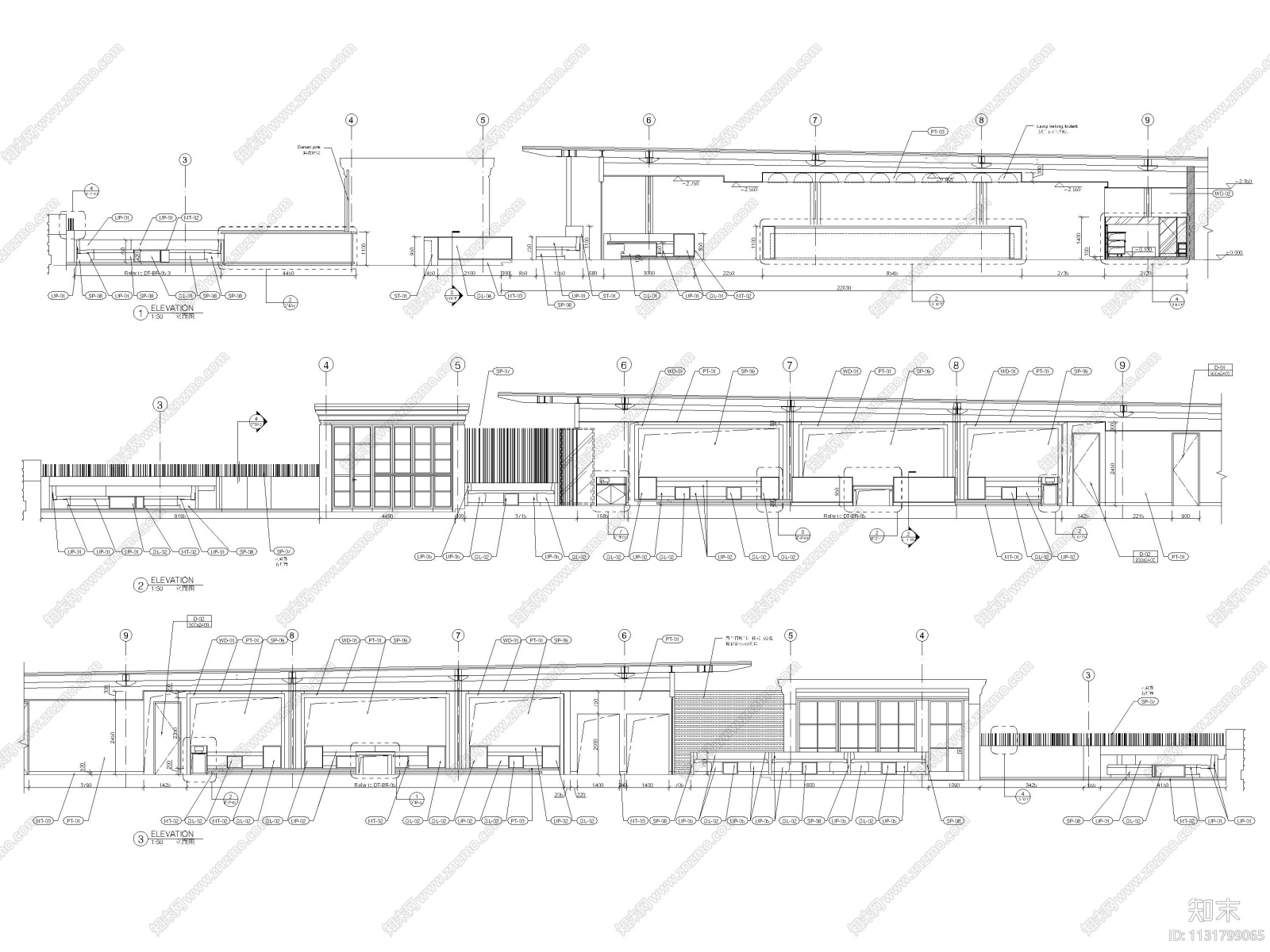 上海外滩18号1100㎡酒吧室内装修施工图cad施工图下载【ID:1131799065】