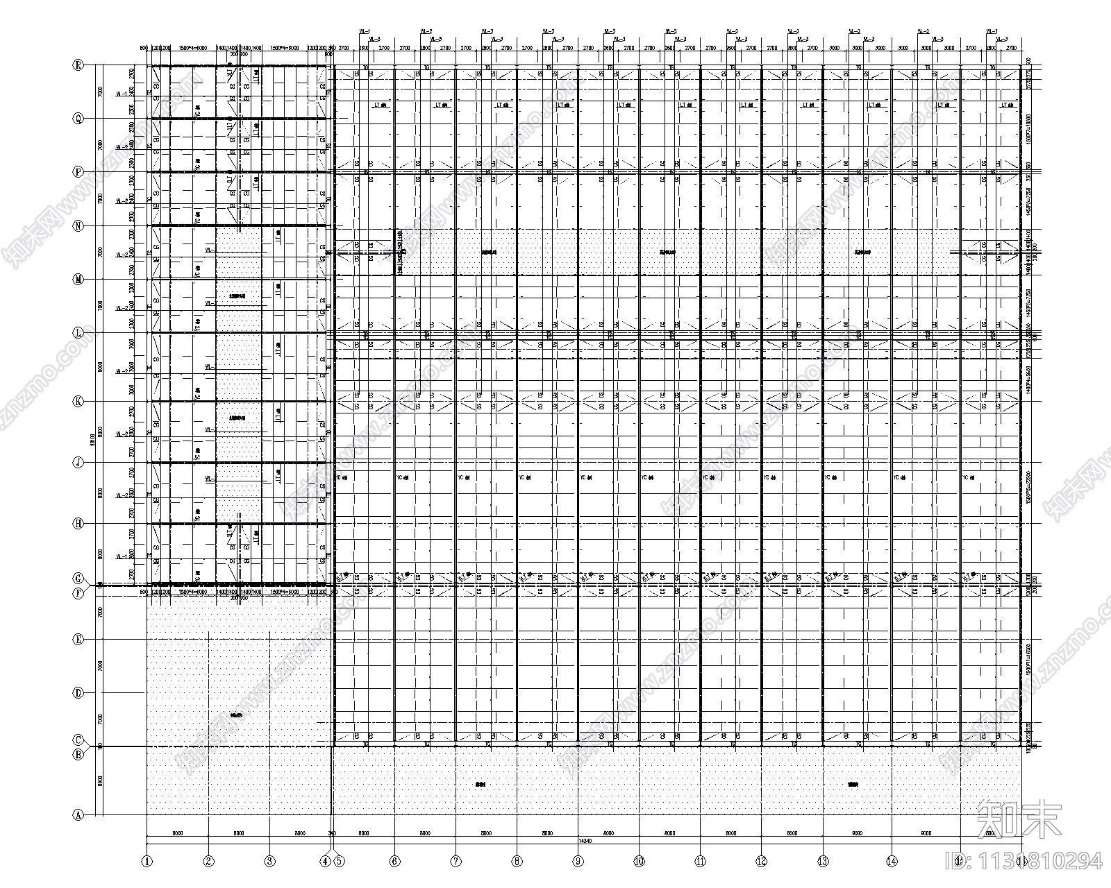 钢混框架结构楼+门式刚架结构厂房结施2020施工图下载【ID:1131810294】