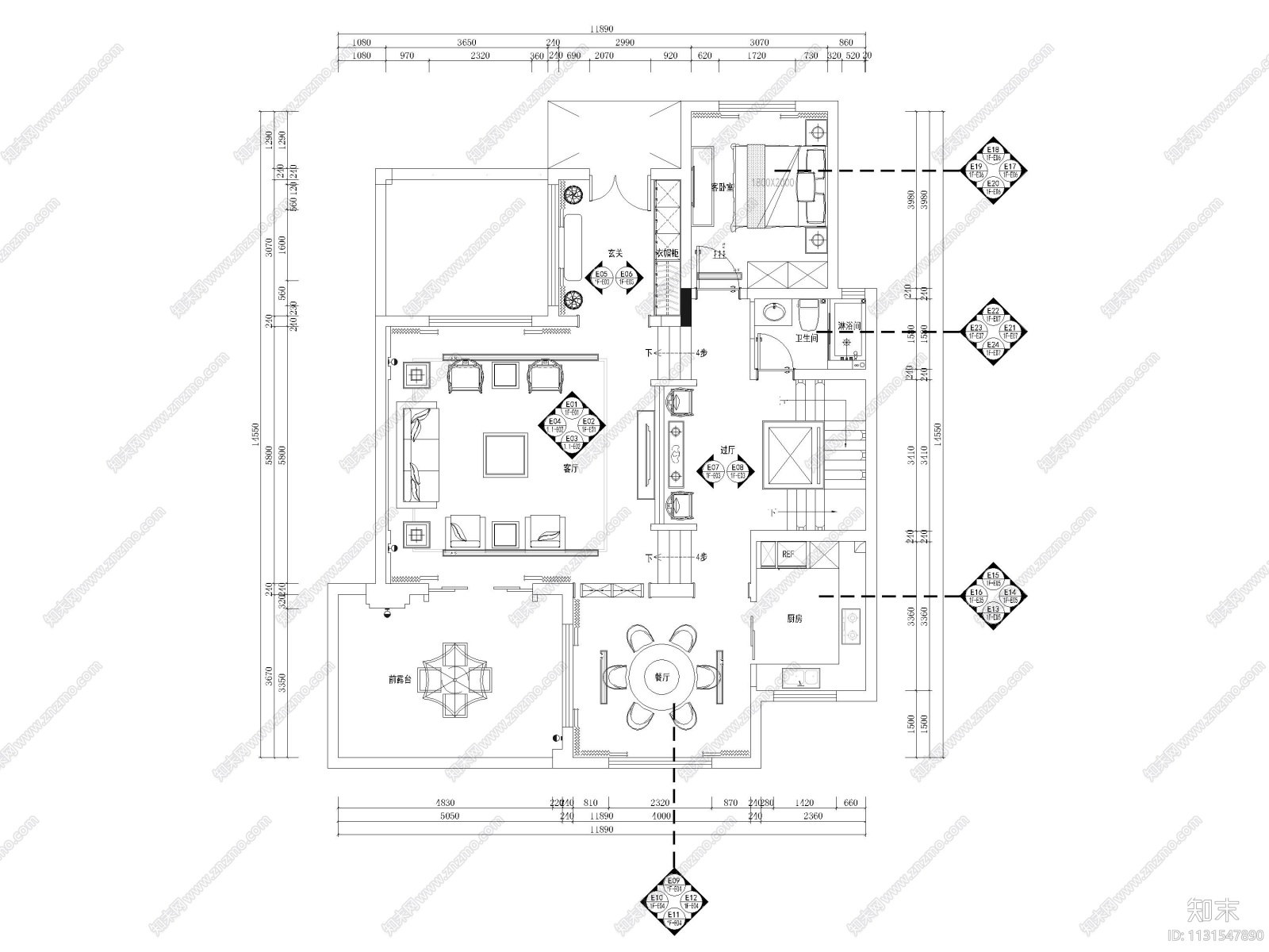 600㎡新中式三层四居别墅装修施工图+3D模型施工图下载【ID:1131547890】