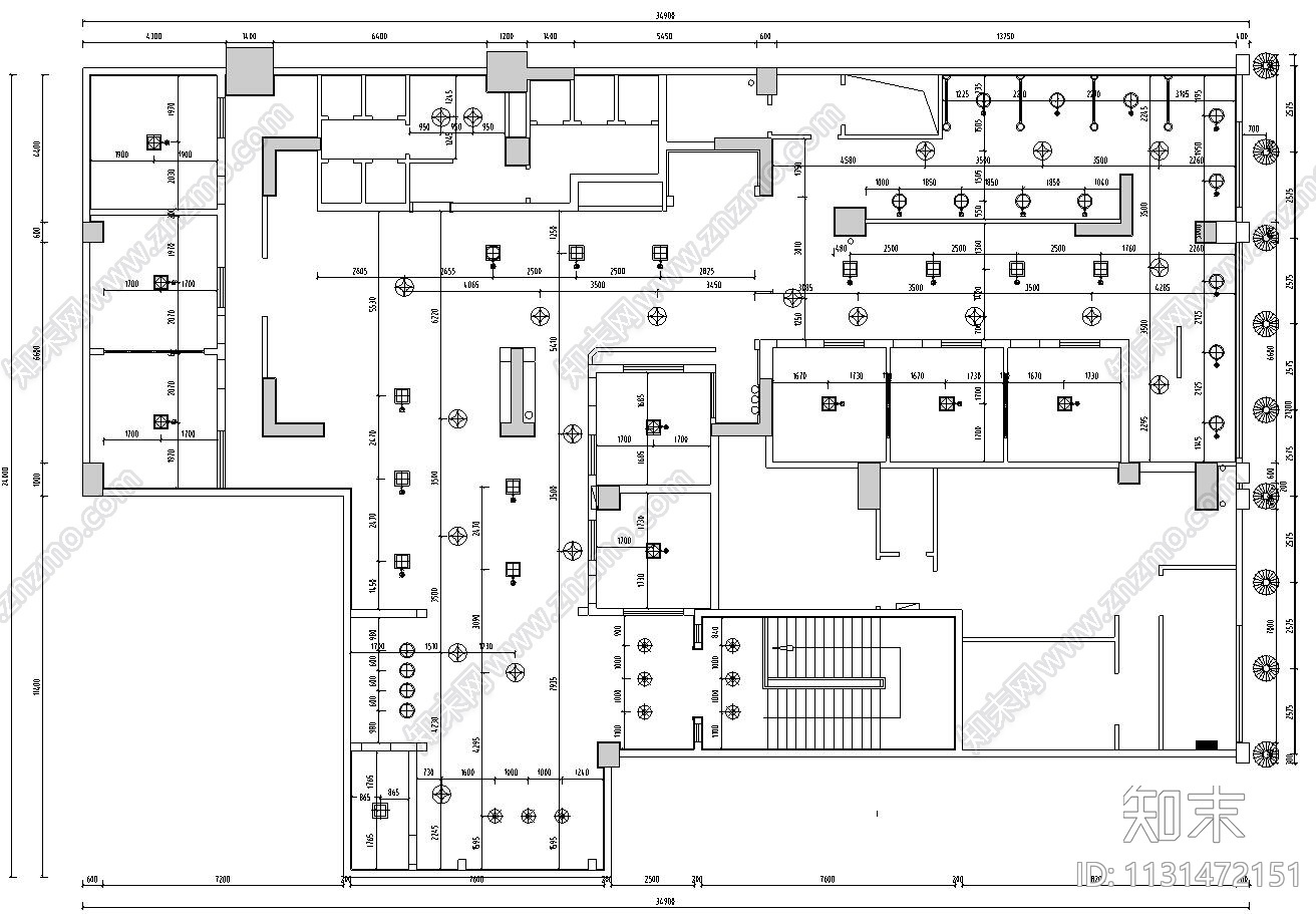 四川小龙坎中式火锅店餐厅装修设计施工图cad施工图下载【ID:1131472151】