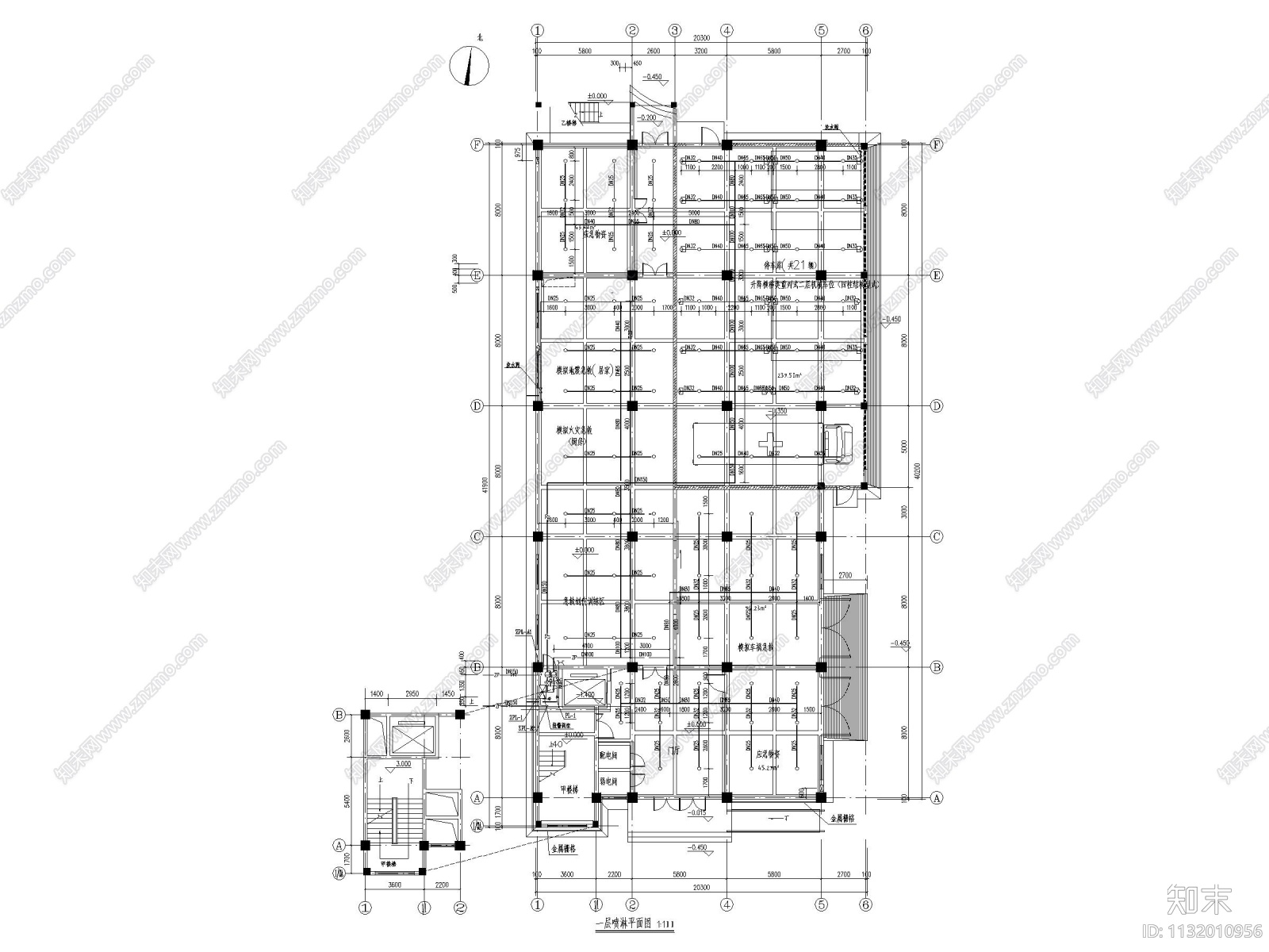 上海医院培训基地给排水施工图含计算书cad施工图下载【ID:1132010956】