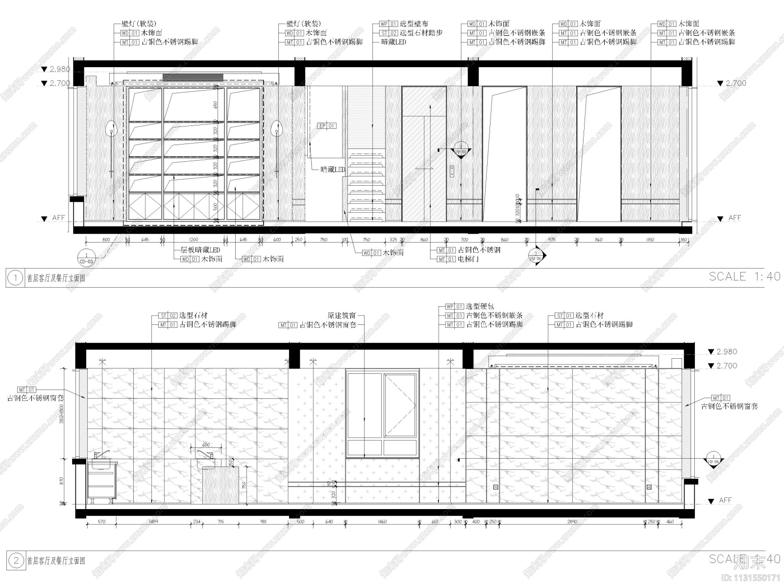 沈阳447㎡三层三居别墅装修施工图+3D模型cad施工图下载【ID:1131550171】