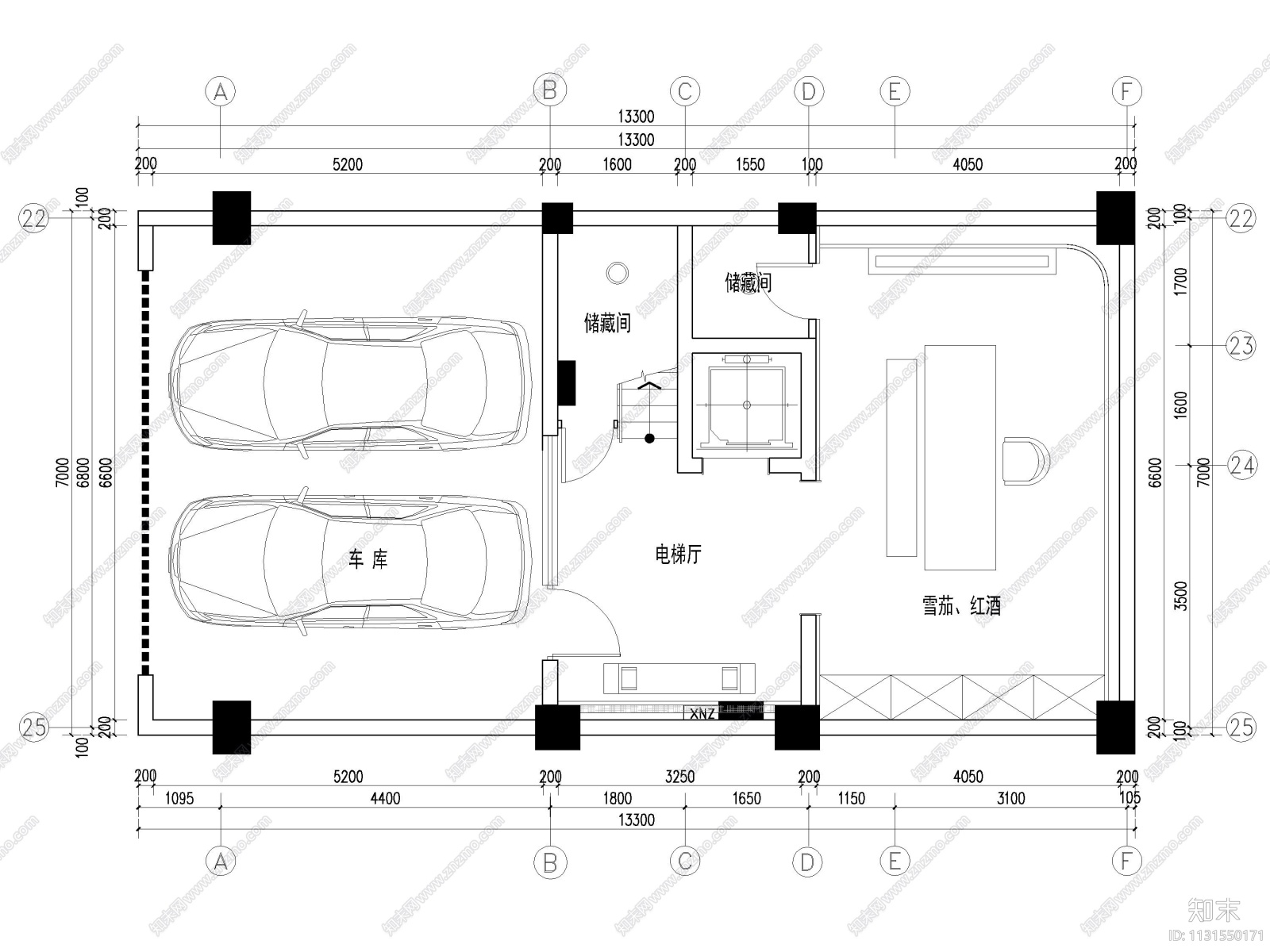 沈阳447㎡三层三居别墅装修施工图+3D模型cad施工图下载【ID:1131550171】