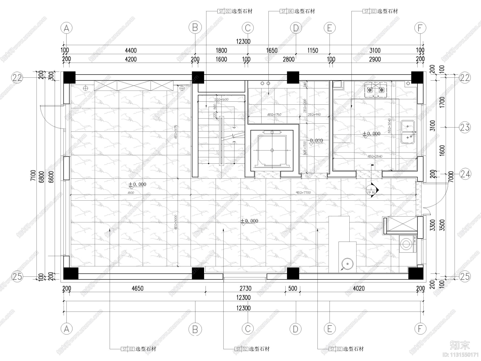 沈阳447㎡三层三居别墅装修施工图+3D模型cad施工图下载【ID:1131550171】