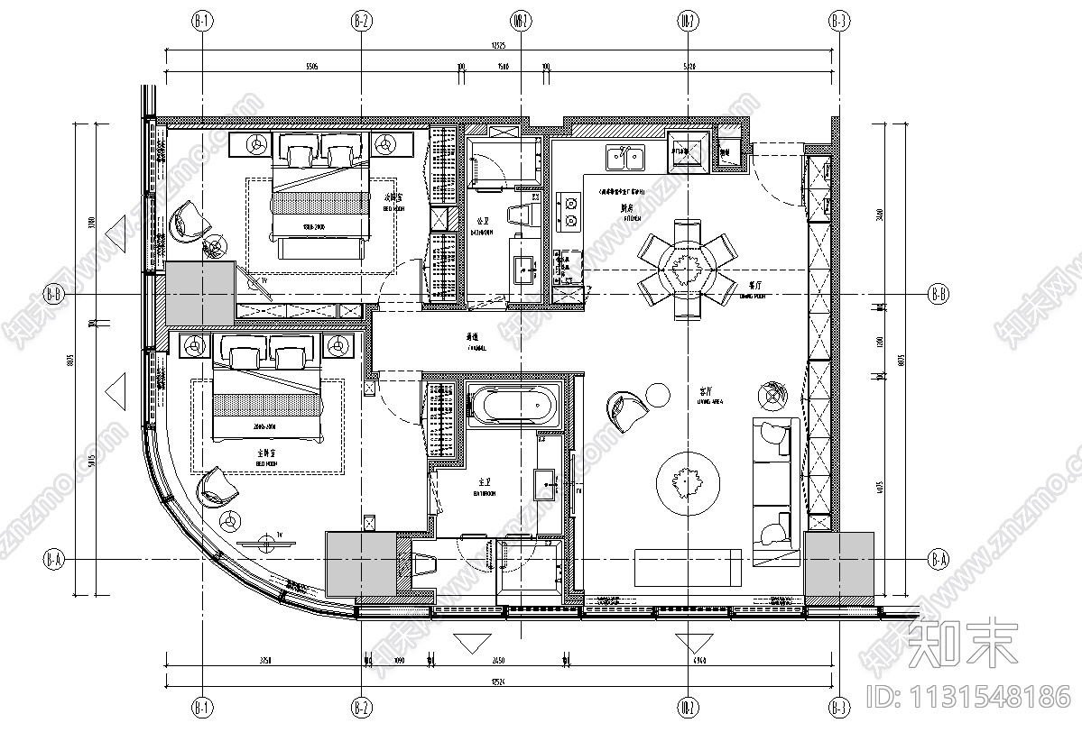 重庆塔楼户型公寓样板间-全套施工+实景图施工图下载【ID:1131548186】