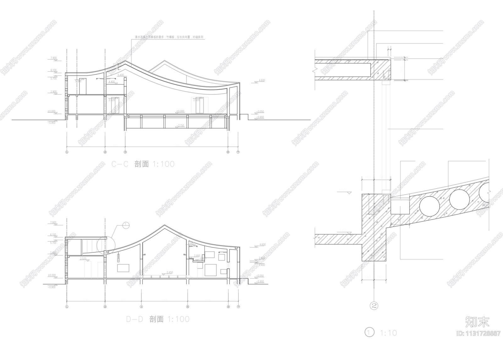 南京王澍—三合宅（CAD施工图+方案介绍+实景照片）施工图下载【ID:1131728887】