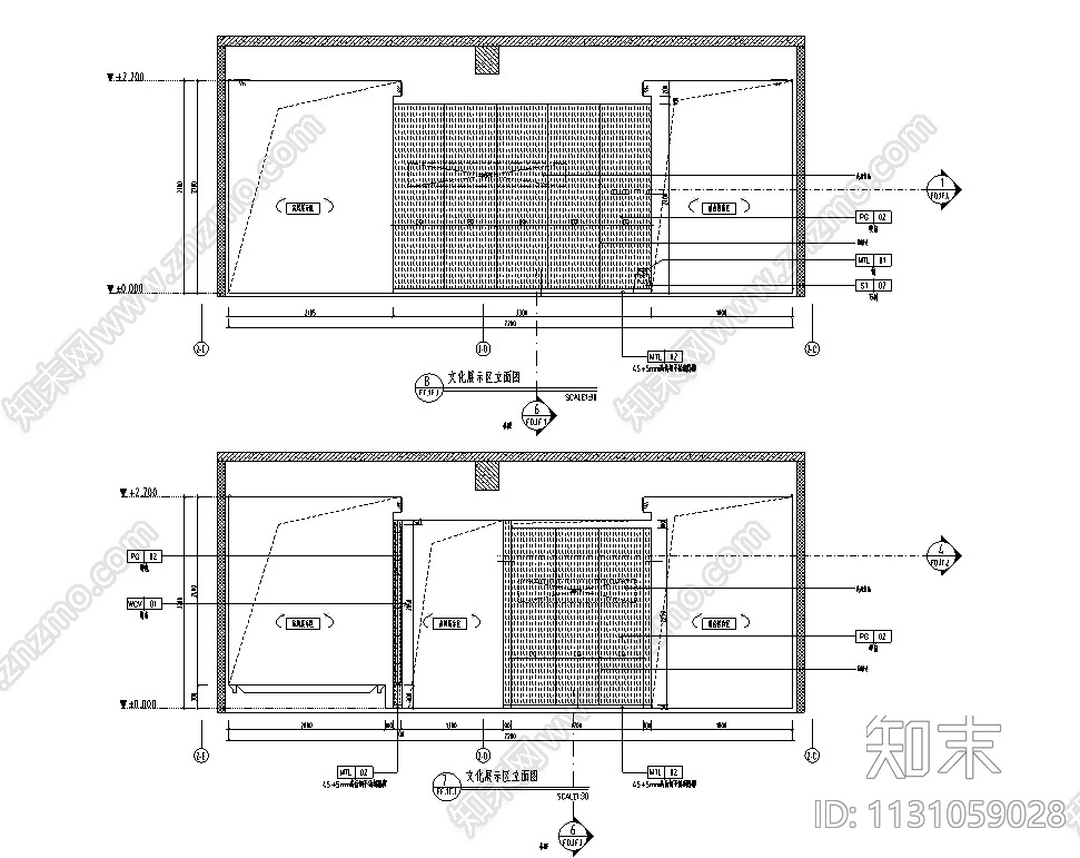 浙江杭州现代中式售楼处CAD施工图+效果图cad施工图下载【ID:1131059028】