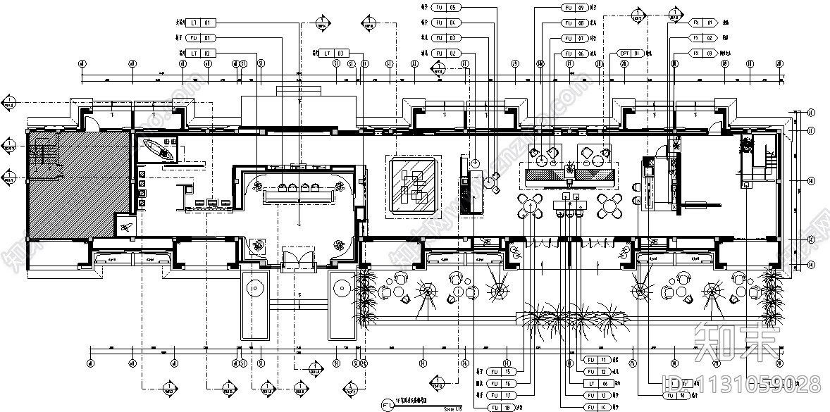 浙江杭州现代中式售楼处CAD施工图+效果图cad施工图下载【ID:1131059028】