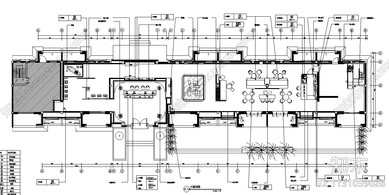 浙江杭州现代中式售楼处CAD施工图+效果图cad施工图下载【ID:1131059028】