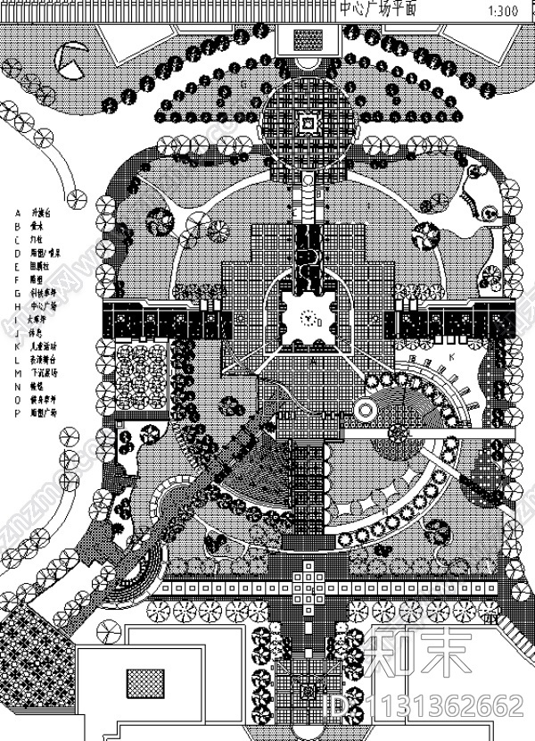 广场景观绿化设计CAD平面图57套施工图下载【ID:1131362662】