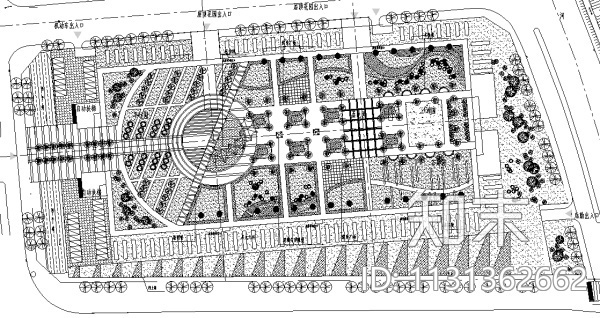 广场景观绿化设计CAD平面图57套施工图下载【ID:1131362662】