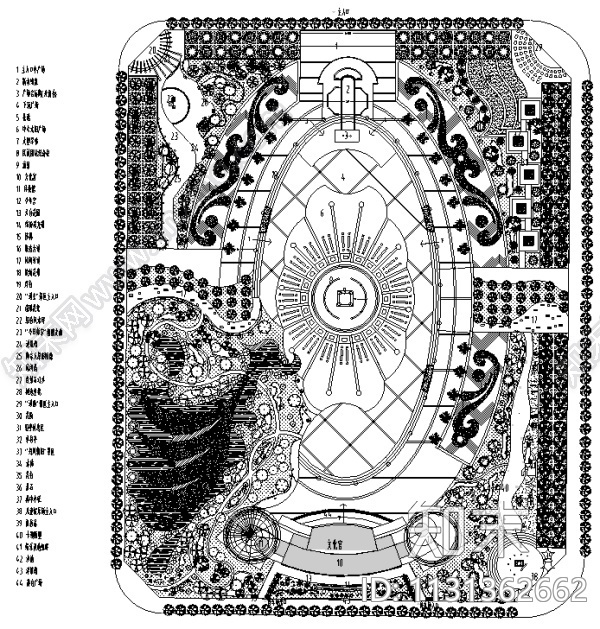 广场景观绿化设计CAD平面图57套施工图下载【ID:1131362662】