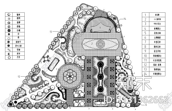 广场景观绿化设计CAD平面图57套施工图下载【ID:1131362662】