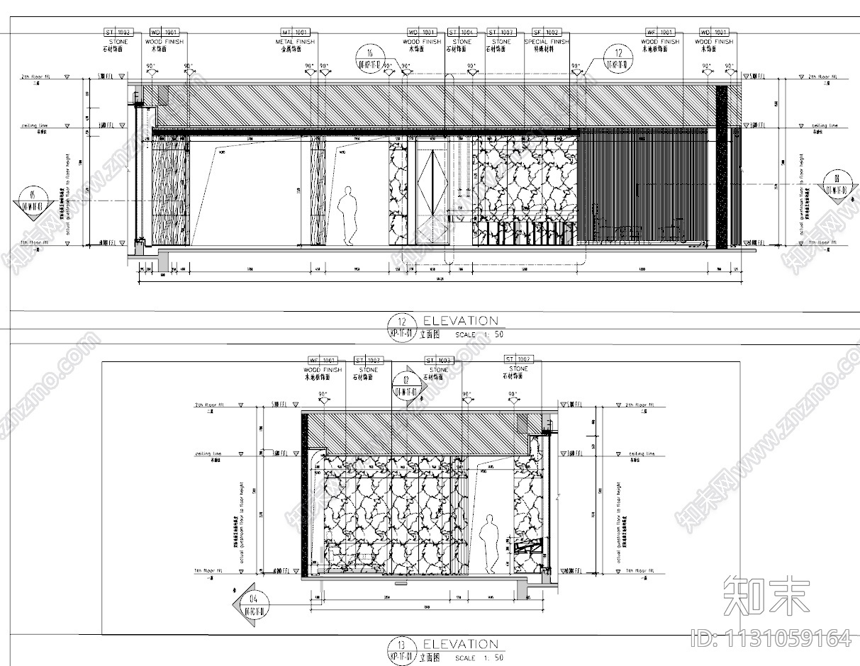 广东深圳1090㎡新中式售楼处施工图+效果图cad施工图下载【ID:1131059164】