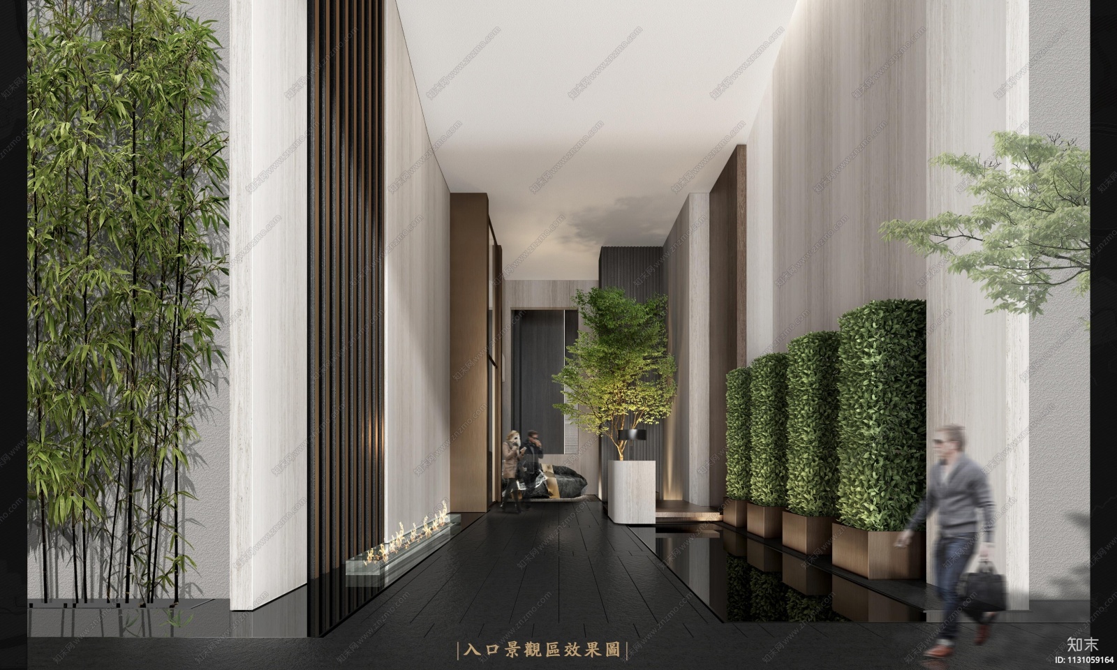 广东深圳1090㎡新中式售楼处施工图+效果图cad施工图下载【ID:1131059164】