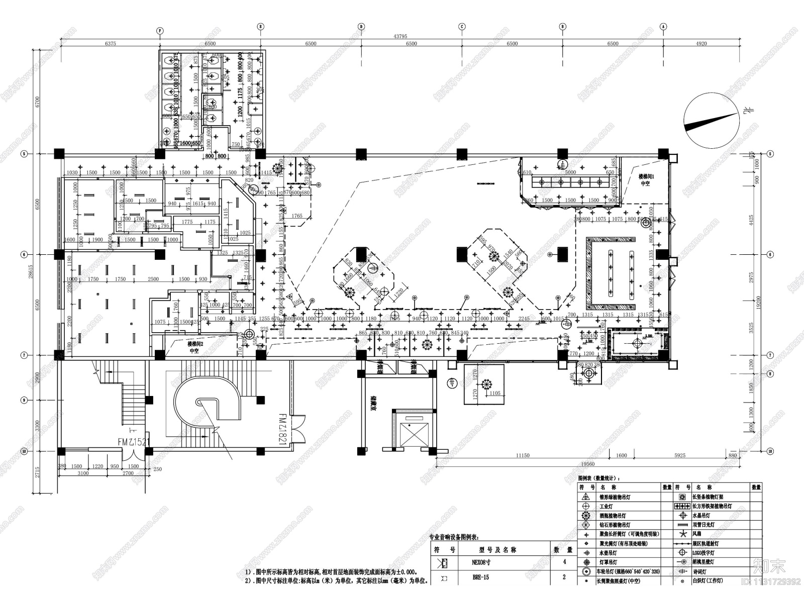 浙江温州胡桃里音乐餐厅室内装饰施工图cad施工图下载【ID:1131729392】