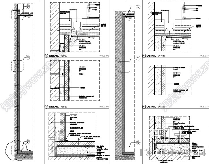 恒禾置地五缘湾璞尚酒店中餐厅装修施工图cad施工图下载【ID:1131729544】